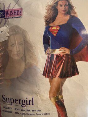 Women’s Secret Wishes Supergirl Costume Size Large